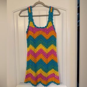 Show Me Your MuMu Multicolor Crochet Cover Up Size M
